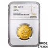 Image 1 : 1883-CC $10 LH Eagle - Gold - NGC AU58