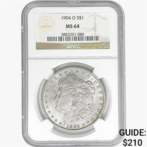 1904-O Morgan Silver Dollar NGC MS64