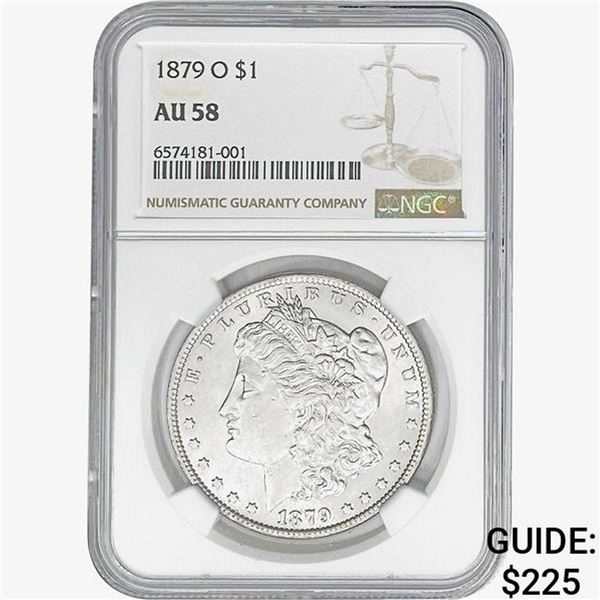 1879-O Morgan Silver Dollar NGC AU58