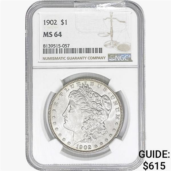 1902 Morgan Silver Dollar NGC MS64