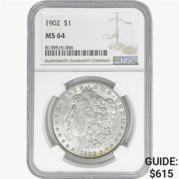 1902 Morgan Silver Dollar NGC MS64