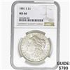 Image 1 : 1881-S Morgan Silver Dollar NGC MS66