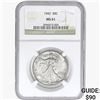 Image 1 : 1942 Walking Liberty Half Dollar NGC MS61