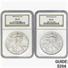 Image 1 : 1998-1999 [2] Silver Eagle NGC MS69