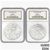 Image 1 : 1995-1997 [2] Silver Eagle NGC MS69
