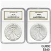 Image 1 : 1987-1994 [2] Silver Eagle NGC MS69