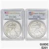 Image 1 : 2001-2008 [2] Silver Eagle PCGS MS68-69