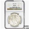 Image 1 : 1922 Silver Peace Dollar NGC MS66