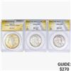 Image 1 : [3] 1881-1954 $1 Morgan Coin, [2] 50C Franklin Coin ANACS