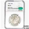 Image 1 : 1940 CAC Walking Liberty Half Dollar NGC MS67