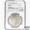 Image 1 : 1921 Morgan Silver Dollar NGC MS63