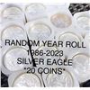 Image 1 : 1986-2023 Silver Eagle Roll RANDOM YEAR Gem BU