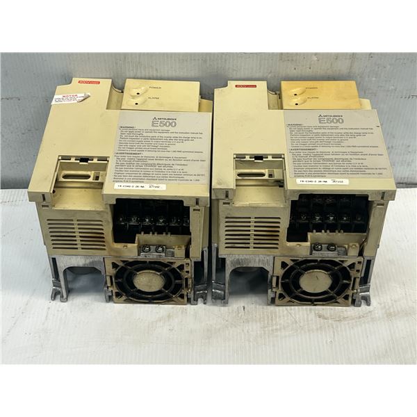 (2) Mitsubishi #FR-E540-2.2K-NA Inverters