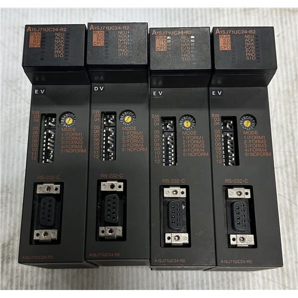 (4) Mitsubishi #A1SJ71UC24-R2 RS-232-C Units