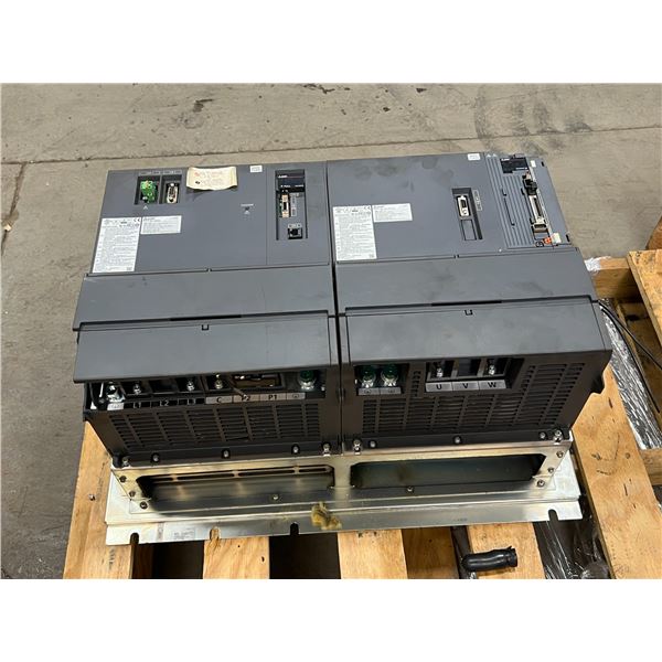 Lot of (2) Mitsubishi Drives (Mounted to a cooling fan base)