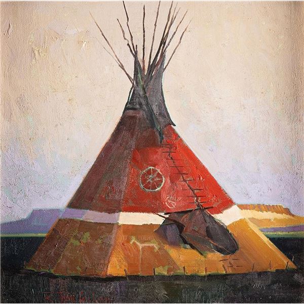 Tom Gilleon, oil on board