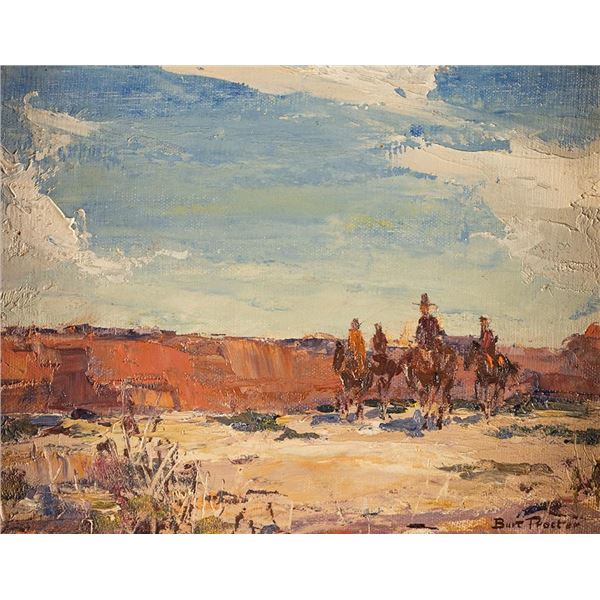 Burt Proctor, oil on canvasboard