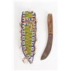 Image 2 : Northern Plains Beaded Knife Sheath & Knife, 11" long