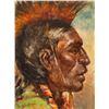Image 1 : Olaf Wieghorst, oil on board