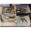 Image 2 : TWO TRAYS OF ASSORTED HAND TOOLS, HEDGE TRIMMER AND GARDEN SHEARS