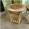 Image 2 : PAIR OF RATTAN END TABLES