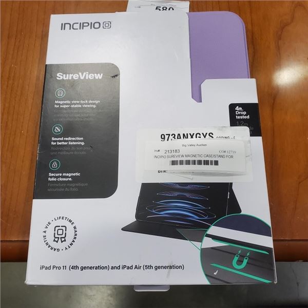 INCIPIO SUREVIEW MAGNETIC CASE/STAND FOR IPAD 11 4TH GEN AND IPAD AIR 5TH GEN.