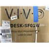 Image 2 : WHITE WALL MOUNTED DESK WITH DRAWER