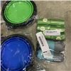 Image 2 : DASSORTED DOG ITEMS SUCH AS TOYS, BELLS AND WASTE BAGGIES WITH LED LIGHT AND MORE