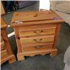 Image 2 : PAIR OF BROYHILL PINE NIGHT STANDS, 3 DRAWER
