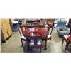 Image 1 : ROSEWOOD CLAWFOOT DINING TABLE WITH 4 MATCHING CHAIRS