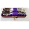 Image 2 : SET OF STERLING SPOONS IN LEATHER CASE
