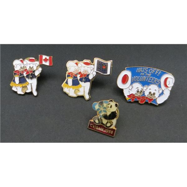 4 Various Enamel Collector Pins