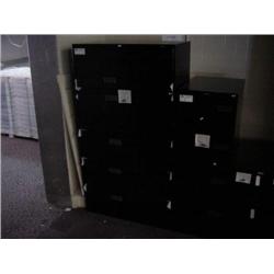 Black Global 5 Drawer Lateral File Cabinet