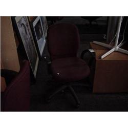 Burgandy Global Mid Back Executive Kneee Tilter