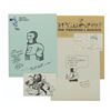 Image 1 : A Collection of Five Signed Comic Strip Drawings.