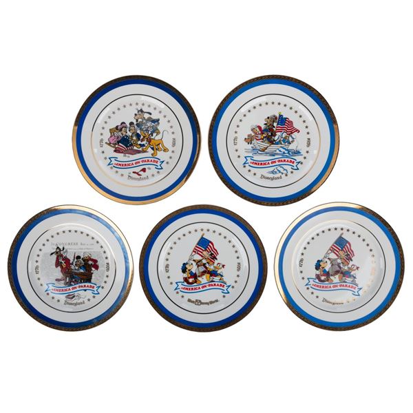A Set of America on Parade Plates.