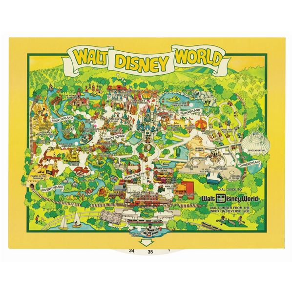 A Walt Disney World Dial-Guide Map.
