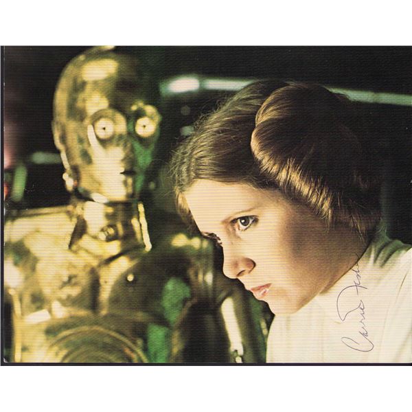 Carrie Fisher signed photo