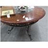 Image 1 : Burl Metal Base Round Glass Inset Coffee Table