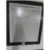 Image 1 : Framed NY Times Newspaper