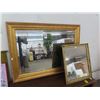 Image 1 : Framed Bevelled Mirror - No Shipping