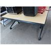Image 1 : Oak Style Rolling Work Tables - 2