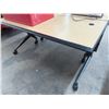 Image 2 : Oak Style Rolling Work Tables - 2