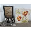 Image 1 : Asst. Wall Art - Includes Floral and Lobsters