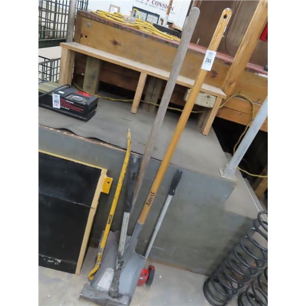 Shovels, Sledge, Pry Bar, Measuring Wheel