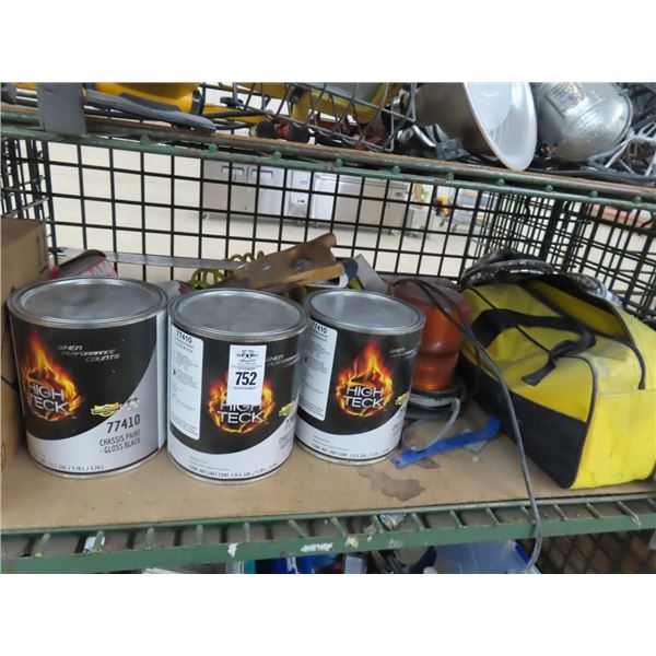 Paint Cans, Safety Strob, Hand Tools, Supplies