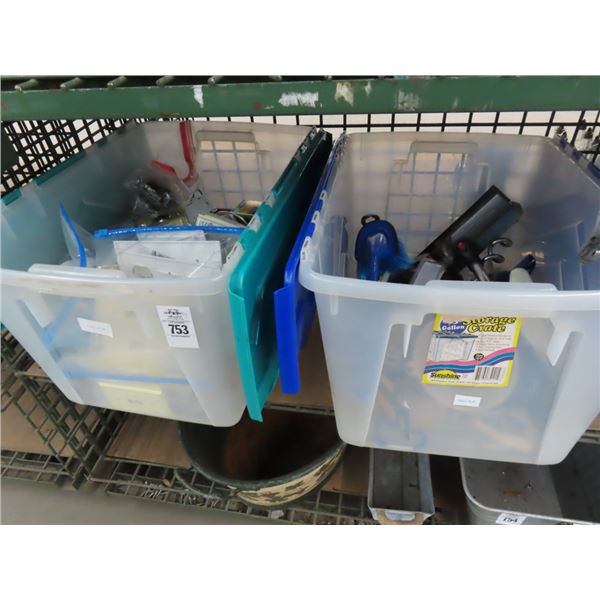 Totes w/Hand Tools and Electrical Hardware