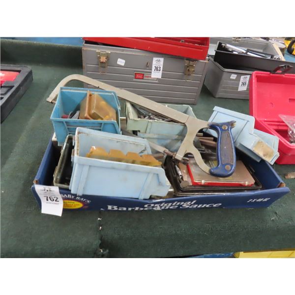 Bin w/Allen Wrenches, Drill Bits, Hardware