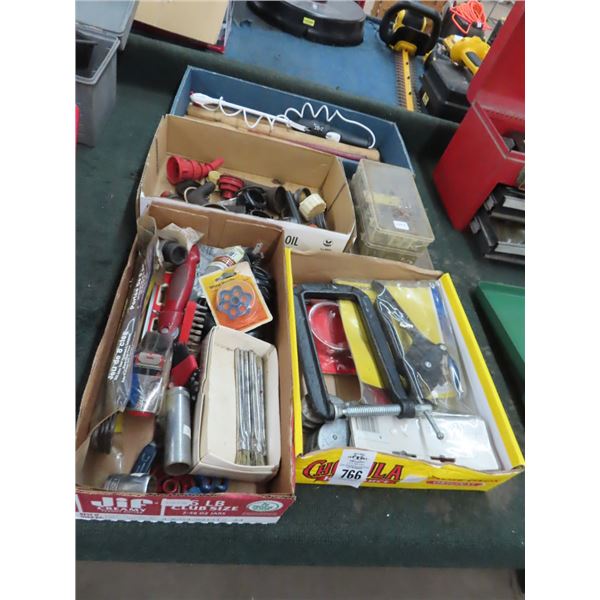 Bins w/Tools, Handles, Bits, Hardware, Supplies