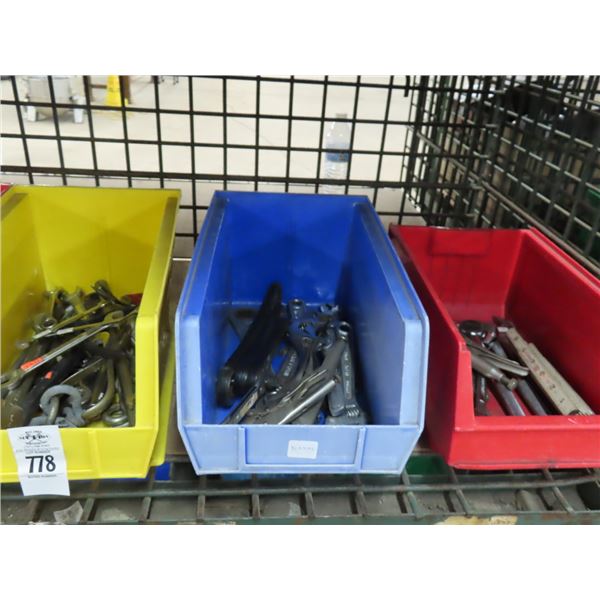 Bins w/Ratchets, Wrenches